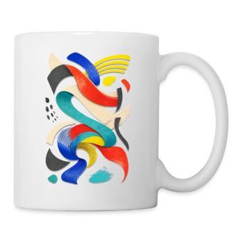 Abstrait coloré en rubans - Mug blanc - blanc - Droite