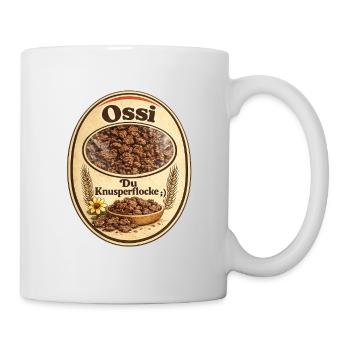Ossi Knusperflocken Label - Tasse - Weiß - Rechts