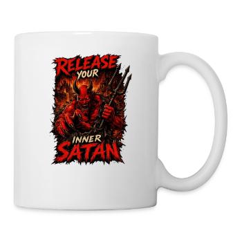 Release Your Inner Satan | Dark Demon Graphic - Tasse - Weiß - Rechts