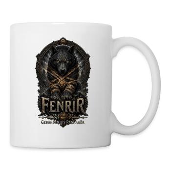 Fenrir Wolf Ragnarök Emblem - Tasse - Weiß - Rechts