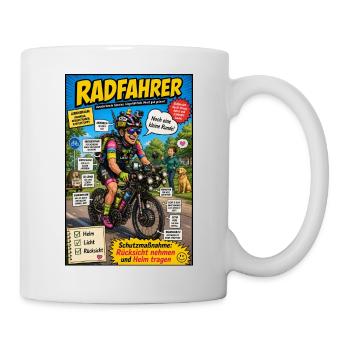 Der Radfahrer – nur noch eine kleine Runde - Tasse - Weiß - Rechts