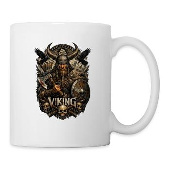 Wikinger Krieger mit Totenschädeln - Tasse - Weiß - Rechts