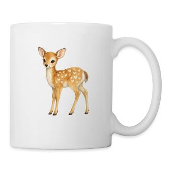 Fawn with heart pattern - Mug - white - Right