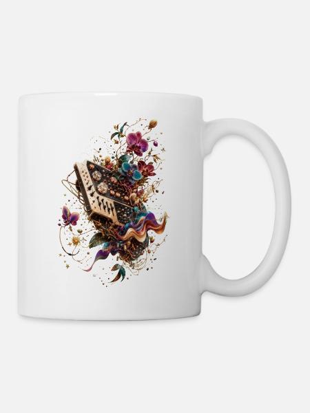 Floral Mix Electro - Mug - white