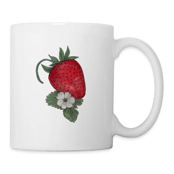 Strawberry dream with blossom - Mug - white - Right