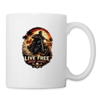 Live Free Ride Hard Biker - Mug - white - Right