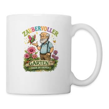 Zauberhafter Gartenzauber - Tasse - Weiß - Rechts