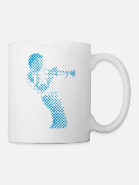 Jazzclub-Poster - Tasse - Weiß