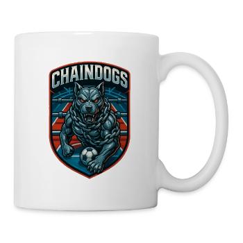 Hundeketten-Fußballabzeichen - Tasse - Weiß - Rechts