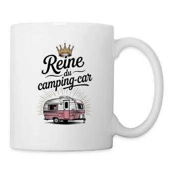 Reine du Camping-Car - Humour Femme - Mug blanc - blanc - Droite