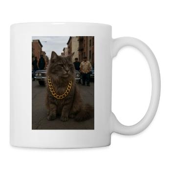Gangsta Cat - Tasse - Weiß - Rechts