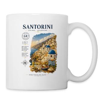 Santorini Inseltraum - Tasse - Weiß - Rechts