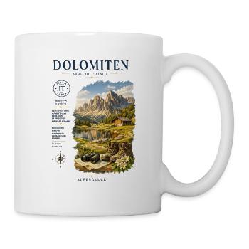 Dolomiten Alpenglück - Tasse - Weiß - Rechts
