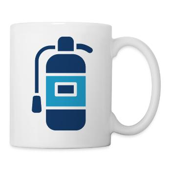 Feuerlöscher Solid Icon Sicherheitsnotfall-Symb - Tasse - Weiß - Rechts