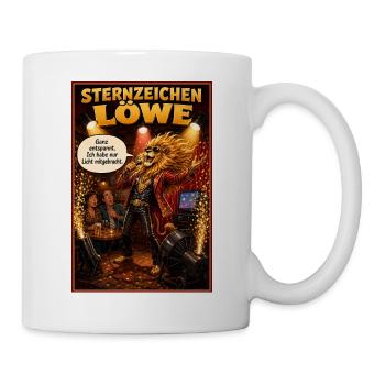 Sternzeichen Löwe - Humor mit großer Bühnenpräsenz - Tasse - Weiß - Rechts