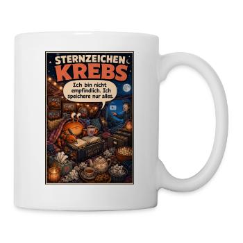 Sternzeichen Krebs -  Gefühle werden archiviert - Tasse - Weiß - Rechts