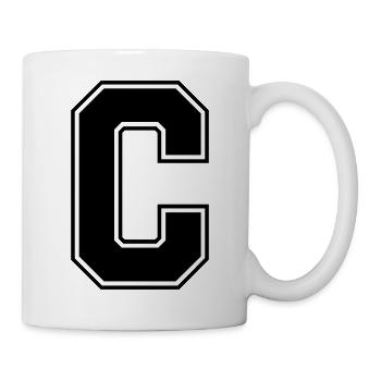C_Buchstabe - Tasse - Weiß - Rechts