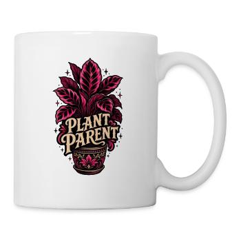 Plant Parent – Neon Calathea Pflanzen Design - Tasse - Weiß - Rechts