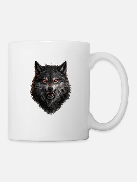 Regard Rouge Wolfkopf - Mug blanc - blanc