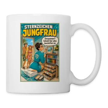 SternzeichenJungfrau - Ordnung trifft Urlaubshumor - Tasse - Weiß - Rechts