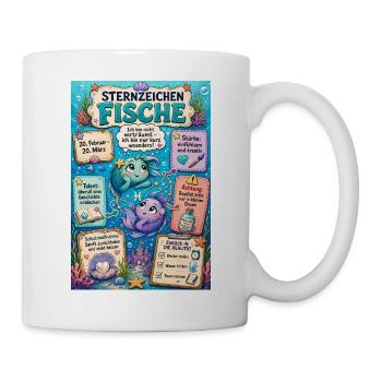 Sternzeichen Fische – Träumerisch und kreativ - Tasse - Weiß - Rechts