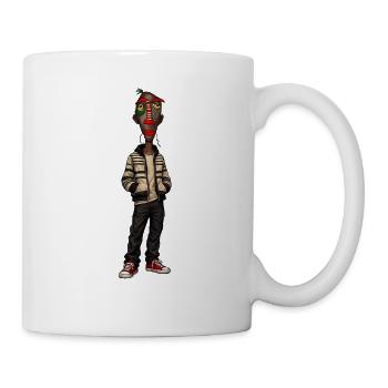 Maskenporträt im Straßenstil - Tasse - Weiß - Rechts