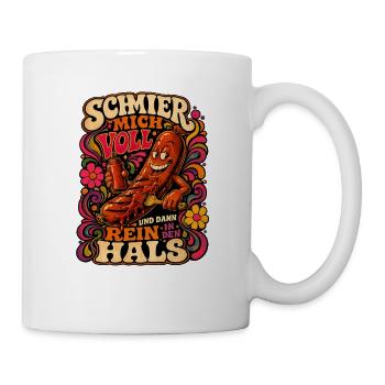 Schmier mich voll! - Tasse - Weiß - Rechts