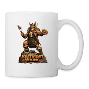 Bratwurst Viking - Tasse - Weiß - Rechts