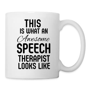 Sprachtherapeut, Pathologe, SLP, Therapieassistent - Tasse - Weiß - Rechts
