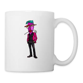 Psychedelischer Anzugheld Neon - Tasse - Weiß - Rechts