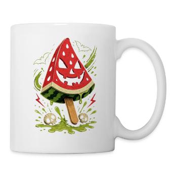 Halloween Sommer Melone - Tasse - Weiß - Rechts