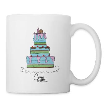 TIERSHIRT-Vorlage-clara_torte - Tasse - Weiß - Rechts