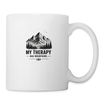 Mountain Therapy – Vintage Mountain Hiking Design  - Tasse - Weiß - Rechts