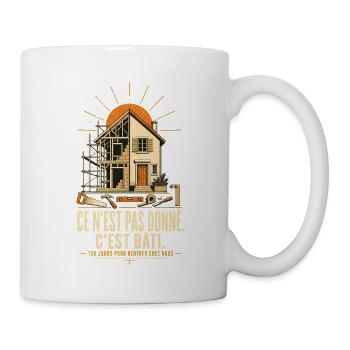 Bâti au Soleil — Chantier et Espoir - Mug blanc - blanc - Droite