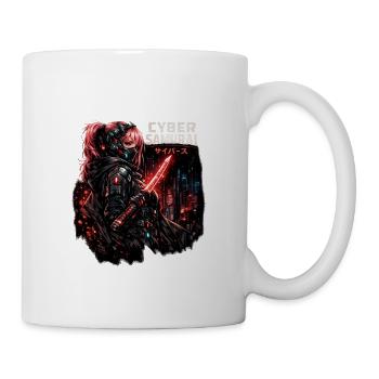 Cyber Samurai Neon Klinge - Tasse - Weiß - Rechts