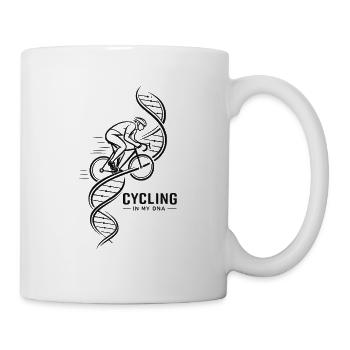 DNA Fahrrad Helix Motiv - Tasse - Weiß - Rechts