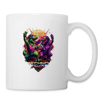 Techno Dinos – Bass aus der Urzeit - Tasse - Weiß - Rechts