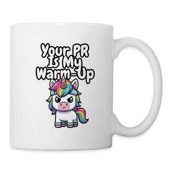 Aufwärm-Einhorn-PR - Tasse - Weiß - Rechts