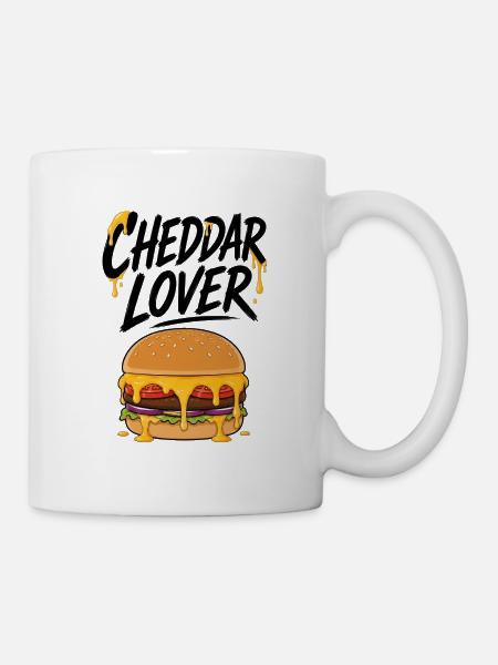 Cheddar Burger Lover Illustration - Tasse - Weiß