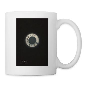Hello – Vintage Wählscheiben Telefon - Tasse - Weiß - Rechts