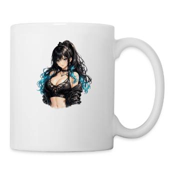 Gothic Anime Girl with Blue Flair - Mug - white - Right