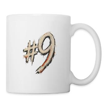 Kreide #9 Hashtag Stil - Tasse - Weiß - Rechts