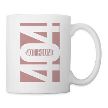 404 Not Found - Dusty Rose - Tasse - Weiß - Rechts