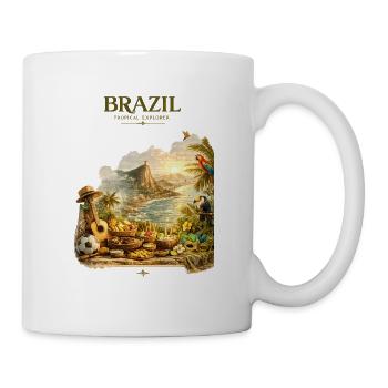 Brazil Tropical Explorer Artwork - Tasse - Weiß - Rechts