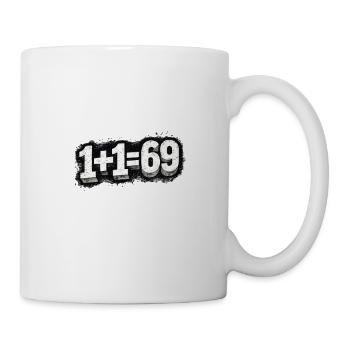 1+1=69 Grunge Typo Position, Couple, Couple, Meet - Mug - white - Right