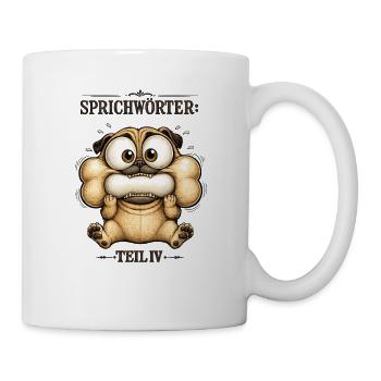 Sprichwort Den Mund zu voll genommen - Tasse - Weiß - Rechts