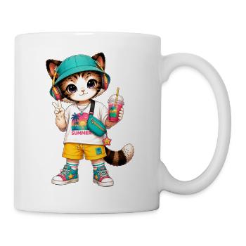 Kitten Summer Vibe Tropic - Mug - white - Right