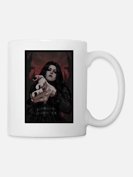 Gothic Pose: Seductive Darkness - Mug - white