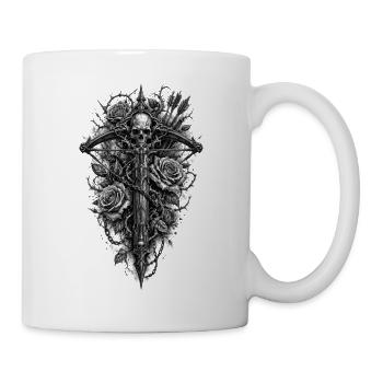 Gothic Crossbow Skull Graphic - Mug - white - Right