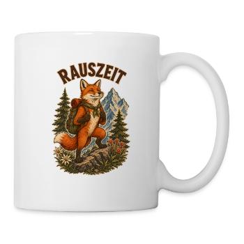 Rauszeit Fuchs im Bergwald - Tasse - Weiß - Rechts